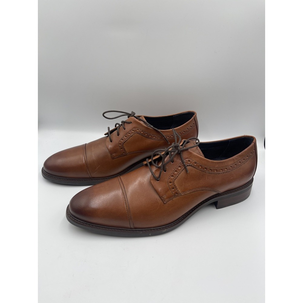 Cole Haan Buckland Men's Cap Toe Oxford British Tan Leather Dress Shoes 12 M